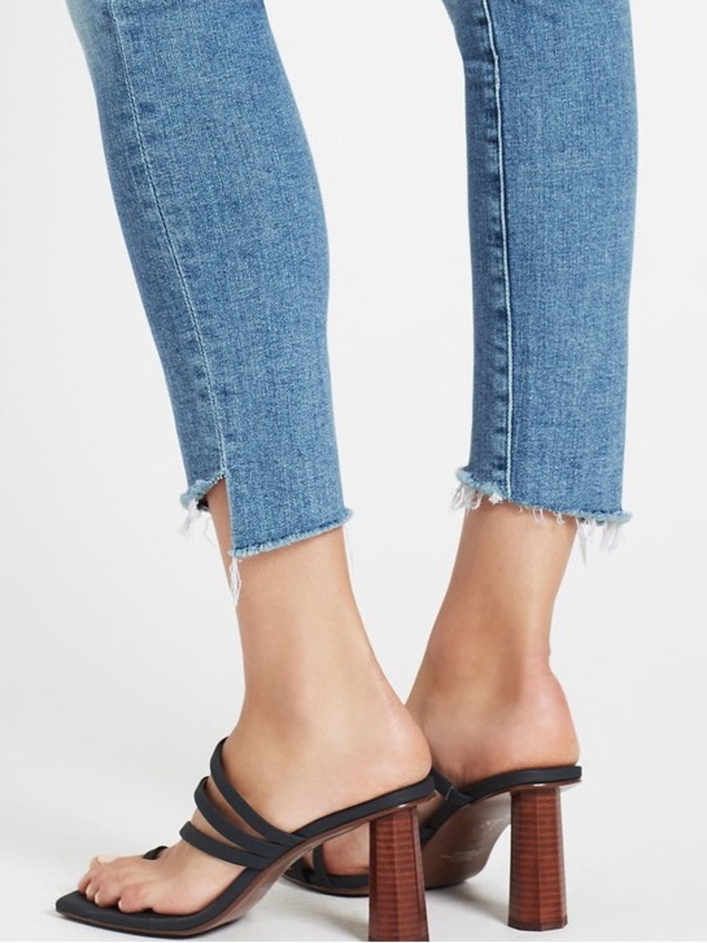 Mother Denim The Stunner Zip Ankle Step Fray size 27 in Camp Expert Wash - Picture 3 of 12